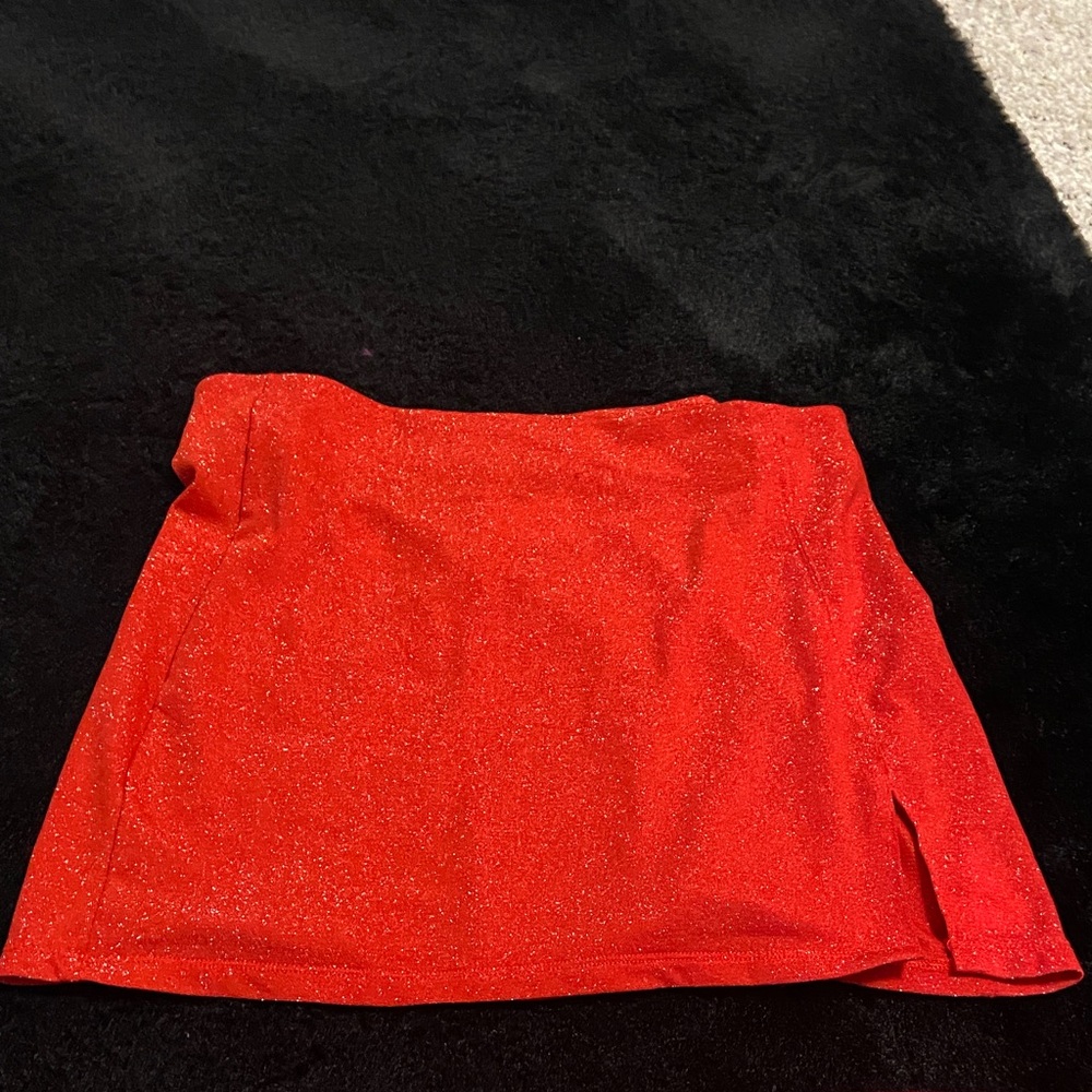 UNIF Sparkling Red Mini Skirt